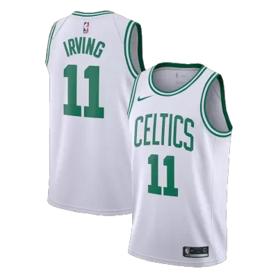 Men's Boston Celtics Kyrie Irving #11 White Swingman Jersey - Association Edition - acejersey