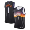 Men's Phoenix Suns Booker #1 Black Swingman Jersey 2021 - City Edition - acejersey