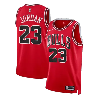 Men's Chicago Bulls Jordan #23 Red Swingman Jersey - acejersey