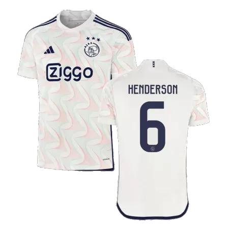 Men's Ajax HENDERSON #6 Away Soccer Jersey 2023/24 - Fans Version - acejersey