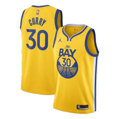 Men's Golden State Warriors Stephen Curry #30 Gold 2020/21 Swingman Jersey - Statement Edition - acejersey