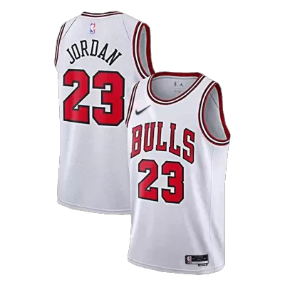 Men's Chicago Bulls Jordan #23 White Swingman Jersey - Association Edition - acejersey