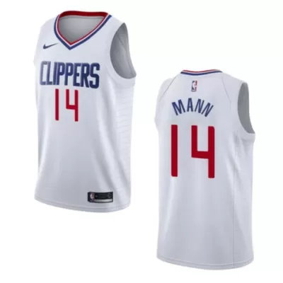 Men's Los Angeles Clippers Terance Mann #14 White Swingman Jersey - Association Edition - acejersey