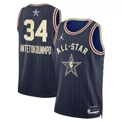 Men's All Star Giannis Antetokounmpo #34 Navy Swingman Jersey 2024 - Eastern Conference - acejersey