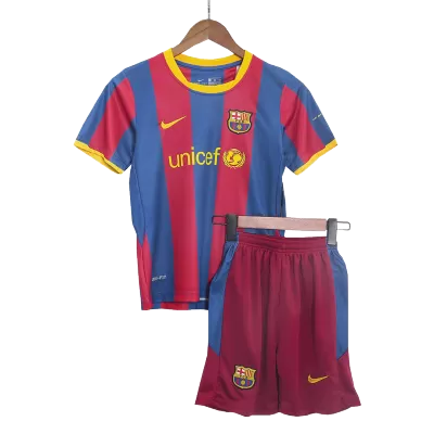 Kid's Barcelona Retro Home Jerseys Kit(Jersey+Shorts) 2010/11 - acejersey