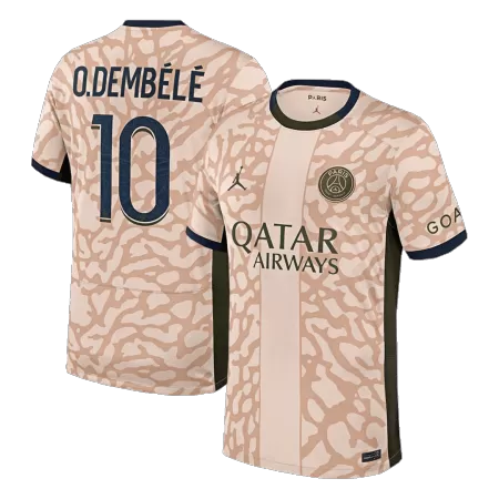 Men's PSG O.DEMBÉLÉ #10 Fourth Away Soccer Jersey 2023/24 - acejersey