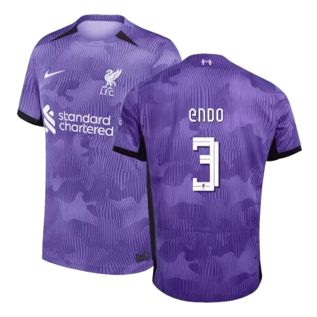 Men's Liverpool ENDO #3 Third Away Soccer Jersey 2023/24 UCL - Fans Version - acejersey