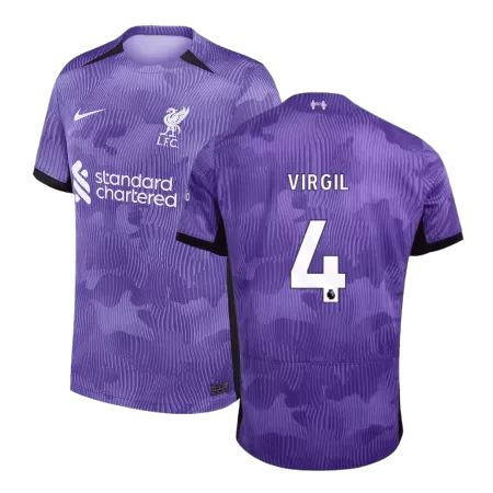 Men's Liverpool VIRGIL #4 Third Away Soccer Jersey 2023/24 - Fans Version - acejersey