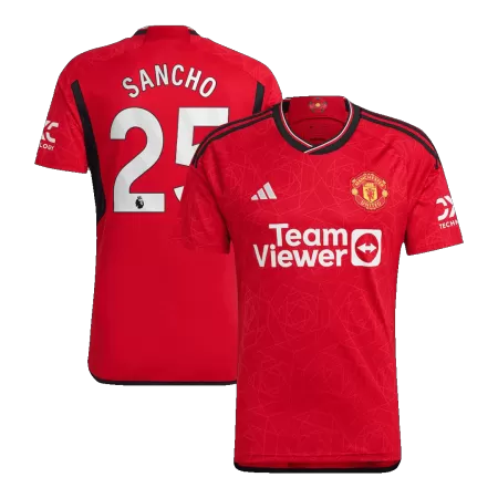 Men's Manchester United SANCHO #25 Home Soccer Jersey 2023/24 - acejersey