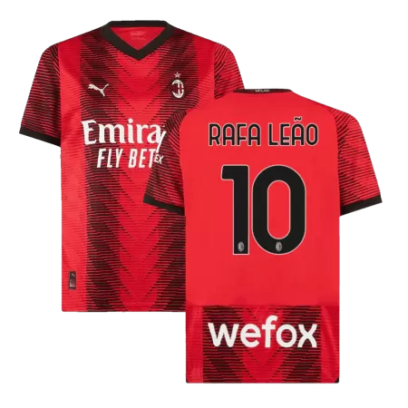 Men's AC Milan RAFA LEÃO #10 Home Soccer Jersey 2023/24 - Fans Version - acejersey