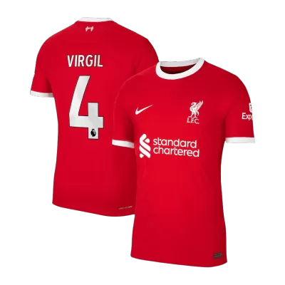 Liverpool VIRGIL #4 Home Soccer Jersey 2023/24 - Player Version - acejersey