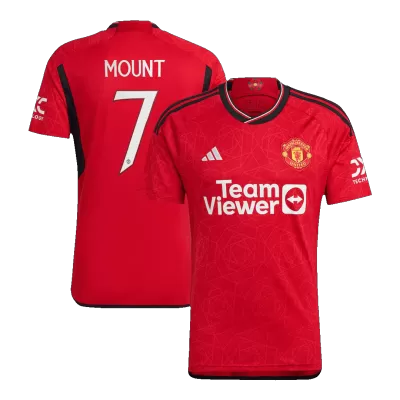 Men's Manchester United MOUNT #7 Home Soccer Jersey 2023/24 UCL - acejersey