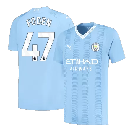 Men's Manchester City FODEN #47 Home Soccer Jersey 2023/24 - Fans Version - acejersey