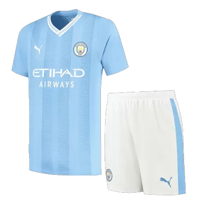 Men's Manchester City Home Jersey (Jersey+Shorts) Kit 2023/24 - acejersey