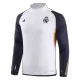 Real Madrid 1/4 Zipper White Tracksuit Kit(Top+Pants) 2023/24 for Adults - acejersey