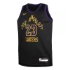 Youth Los Angeles Lakers Lebron James #23 Black Swingman Jersey 2023/24 - City Edition - acejersey