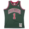 Men's Chicago Bulls Derrick Rose #1 Green Hardwood Classics Swingman Jersey 2008/09 - acejersey