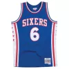 Men's Philadelphia 76ers Julius Erving #6 Blue Hardwood Classics Swingman Jersey 1976/77 - acejersey