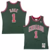 Men's Chicago Bulls Derrick Rose #1 Green Hardwood Classics Swingman Jersey 2008/09 - acejersey