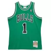 Men's Chicago Bulls Derrick Rose #1 Green Hardwood Classics Swingman Jersey 2008/09 - acejersey