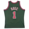 Men's Chicago Bulls Derrick Rose #1 Green Hardwood Classics Swingman Jersey 2008/09 - acejersey