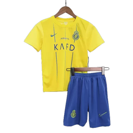 Kid's Al Nassr Home Jerseys Kit(Jersey+Shorts) 2023/24 - acejersey
