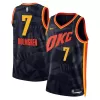 Men's Oklahoma City Thunder Chet Holmgren #7 Black Swingman Jersey - City Edition - acejersey