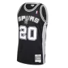 Men's San Antonio Spurs Manu Ginobili #20 Black Hardwood Classics Swingman Jersey 2002/03 - acejersey