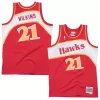 Men's Atlanta Hawks Dominique Wilkins #21 Hardwood Classics Swingman Jersey 1986/87 - acejersey