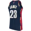 Men's Cleveland Cavaliers LeBron James #23 Navy Hardwood Classics Swingman Jersey 2008/09 - acejersey