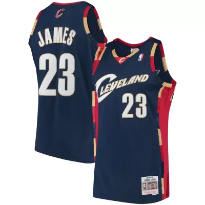 Men's Cleveland Cavaliers LeBron James #23 Navy Hardwood Classics Swingman Jersey 2008/09 - acejersey