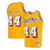 Men's Los Angeles Lakers Jerry West #44 Gold Hardwood Classics Swingman Jersey - acejersey