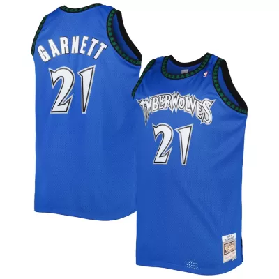 Men's Minnesota Timberwolves Kevin Garnett #21 Blue Hardwood Classics Swingman Jersey 2003/04 - acejersey