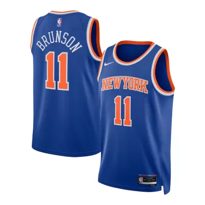 Men's New York Knicks Jalen Brunson #11 Blue Swingman Jersey - Icon Edition - acejersey