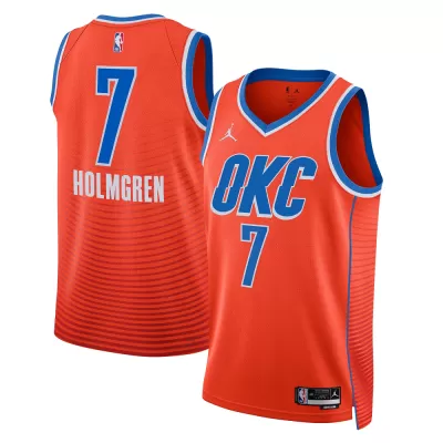 Men's Oklahoma City Thunder Chet Holmgren #7 Orange Swingman Jersey - Statement Edition - acejersey