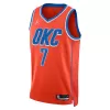 Men's Oklahoma City Thunder Chet Holmgren #7 Orange Swingman Jersey - Statement Edition - acejersey