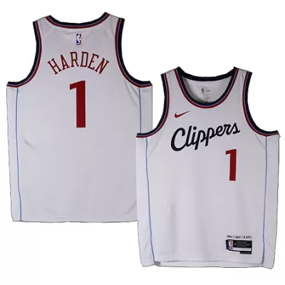 Men's Los Angeles Clippers James Harden #1 White Swingman Jersey 2024/25 - Association Edition - acejersey