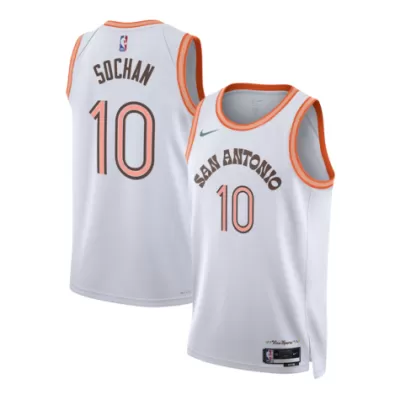 Men's San Antonio Spurs Jeremy Sochan #10 Swingman Jersey 2023/24 - City Edition - acejersey