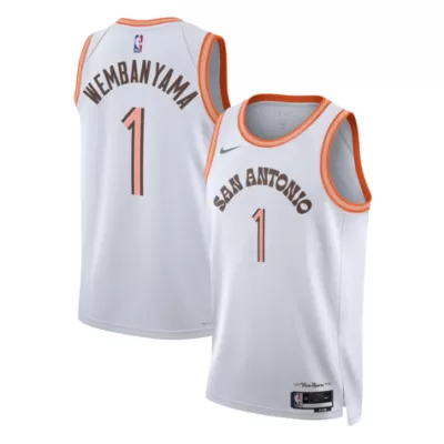 Men's San Antonio Spurs Victor Wembanyama #1 Swingman Jersey 2023/24 - City Edition - acejersey