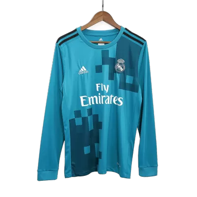 Real Madrid Away Retro Long Sleeve Soccer Jersey 2017/18 - acejersey