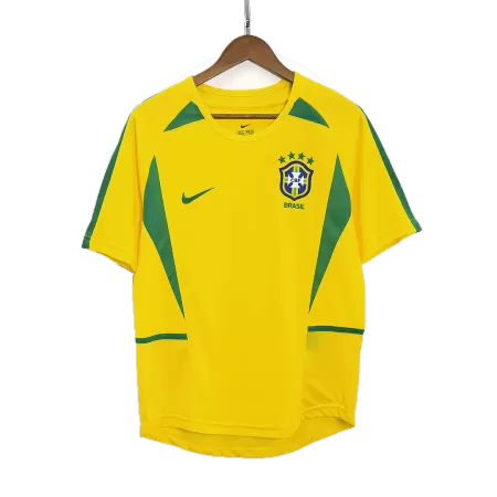 Brazil Home Retro Soccer Jersey 2002/03 - acejersey