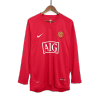 Manchester United SCHOLES #18 Home Retro Long Sleeve Soccer Jersey 2007/08 - acejersey