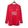 Manchester United SCHOLES #18 Home Retro Long Sleeve Soccer Jersey 2007/08 - acejersey