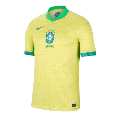 Men's Brazil Home Soccer Jersey Copa América 2024 - Plus Size - acejersey