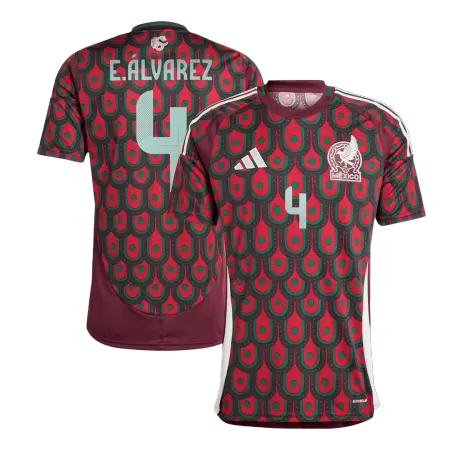 Men's Mexico E.ÁLVAREZ #4 Home Soccer Jersey Copa América 2024 - acejersey