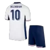 Kid's England BELLINGHAM #10 Home Jerseys Kit(Jersey+Shorts) Euro 2024 - acejersey