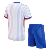 Kid's France Away Jerseys Kit(Jersey+Shorts) 2024 - acejersey