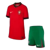 Kid's Portugal Home Jerseys Kit(Jersey+Shorts) 2024 - acejersey