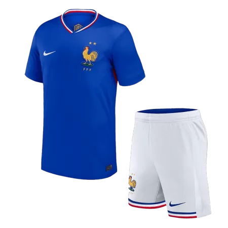 Men's France Home Jersey (Jersey+Shorts) Kit Euro 2024 - acejersey