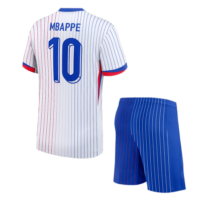 Kid's France MBAPPE #10 Away Jerseys Kit(Jersey+Shorts) Euro 2024 - acejersey